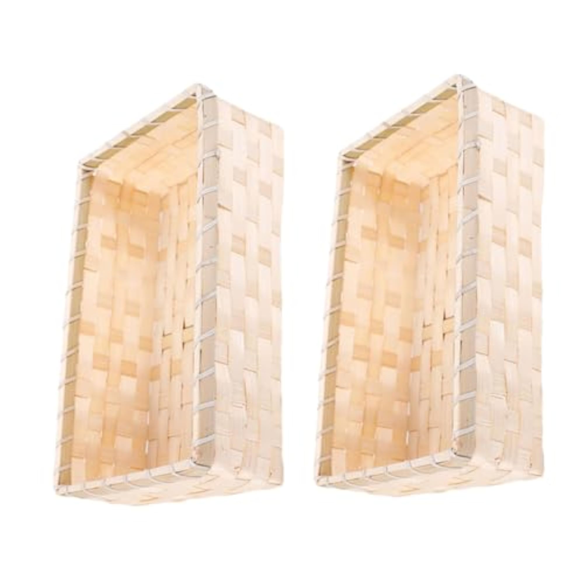 Cuboid Woven Baskets for Kitchen Countertop Organization
