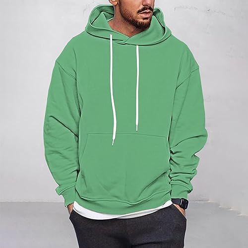 ADHOWBEW Mens Hoodie Lightweight Oversized Big and Tall Drawstring Long Sleeve Workout Fashion Sweatshirts2
