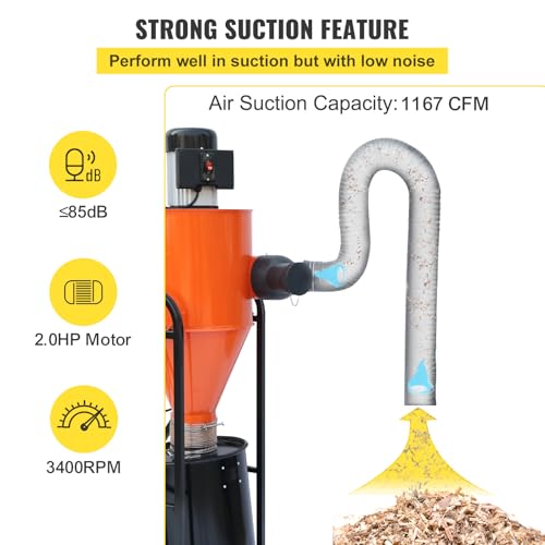 VEVOR 2 HP Vortex Dust Collector