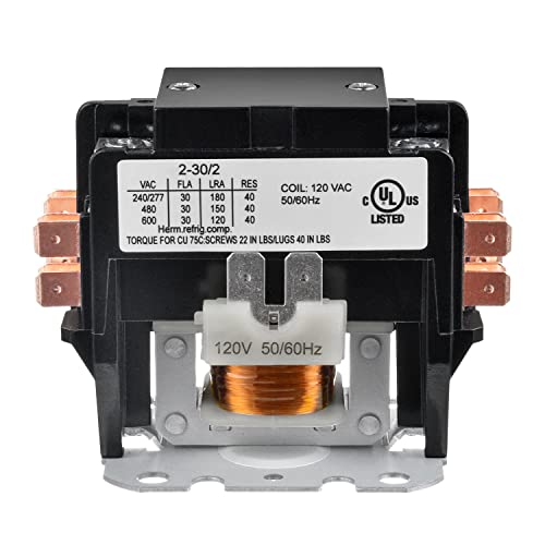 Snapklik.com : 2 Poles FLA 30 Amp Coil 120 VAC Air Conditioner ...