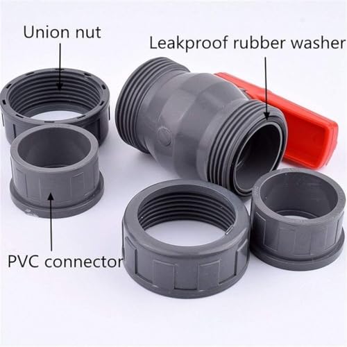 Conector de válvula de unión de PVC, interruptor de agua para tubería de 20 a 50 mm 4