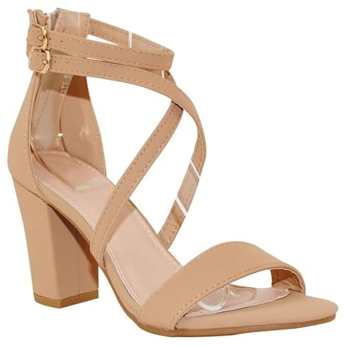 Image of Women's Chunky Heel Ankle Strap Sandals