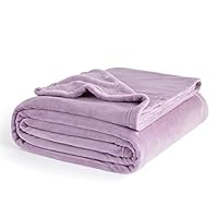 Bedsure Fleece Blanket for Bed - Soft Cosy Fluffy Throw Blankets, Warm Large Throws for Audlts, Decor Gifts for Women and Men,Light Purple, 220x240 cm