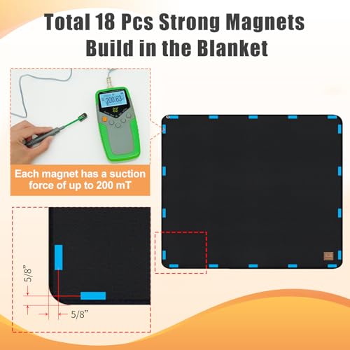Magnet Fireplace Cover, Fireproof Fireplace Draft Blocker, Fireplace Blanket for Heat Loss, Cold Air Blocker, Black(43" W x 36" H) by Protalwell - Image 3