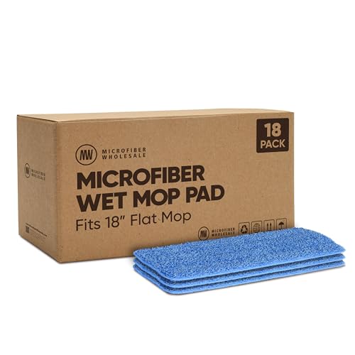 Microfiber Wholesale 18 inch Microfiber Mop Pads - Machine Washable,