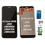 Kit LCD: Si Schermo a cristalli liquidi In forma Compatibile con Samsung Galaxy Compatibile con J2 Nucleo 2018 J260 J260M / DS J260F / DS J260G / DS J2 Pro Display LCD 2018 J250 Touch Sensor Digitizer(J250)