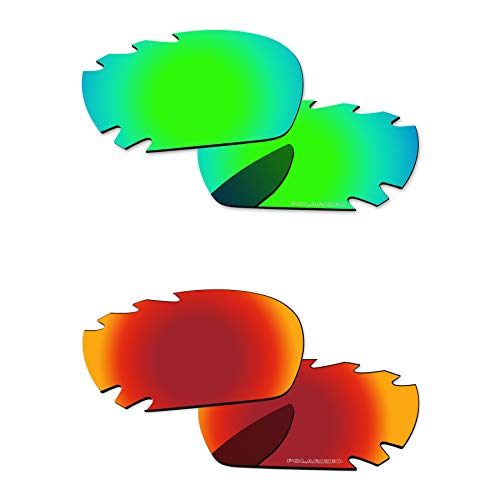 Image of Polarized Lenses Replacement for Oakley Racing Jacket /Jawbone Vented Sunglasses Frame 2 Pairs Packed