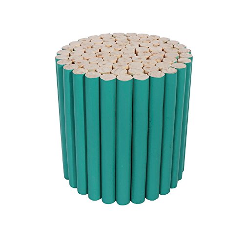 The Home Deco Factory Kruk, rond, hout, 30 x 30 x 30 cm