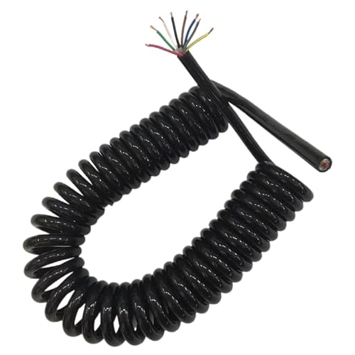 Fil de cordon d'alimentation noir extensible résistant de 5m