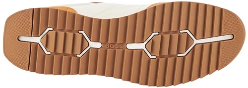 Image of BOSS Men's Zayn Low Profile Suede Leather Two Tone Sneaker