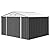 Devoko 8 x 10 FT Outdoor Storage Shed, Metal Garden Sheds & Outdoor Storage Clearance, Large Tool Shed Outdoor with Single Lockable Door for Patio Lawn Backyard (Gray)