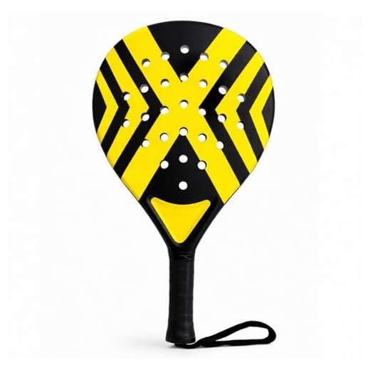 Raqueta de pádel Incl. Bolsa de Malla para Adultos, Profesional – Raqueta de pádel Tenis para Principiantes y avanzados (Amarillo)