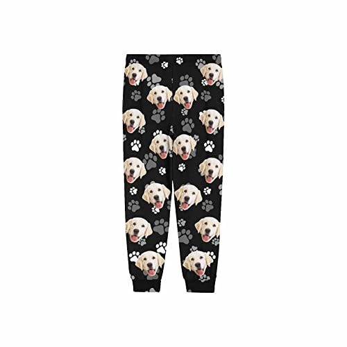 Personalized Pet Face Pajamas Pants Lounge Trousers Sleepwear Casual Nightwear Pjs for Men Dad3