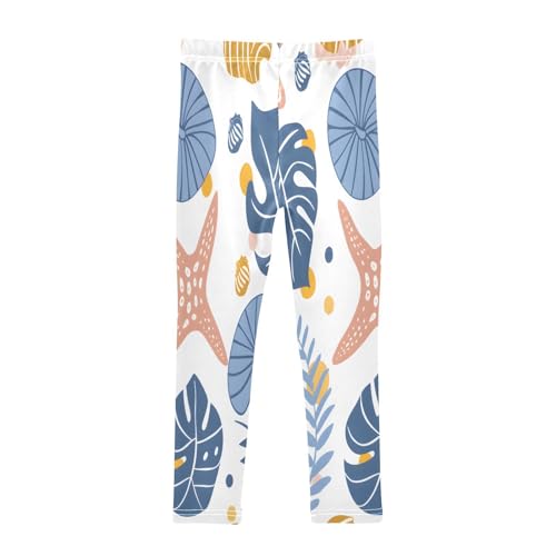 Toddler Girls Leggings Printed Yoga Pants Leggings Shell Plants Leafs for Kids2