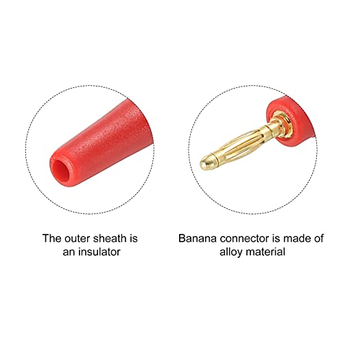 PATIKIL 5 Pack Banana Plugs Connector Solder Type Speaker Banana Plugs 2mm Gold-Plated Copper Red for Speaker Wires Sound Systems - Image 3