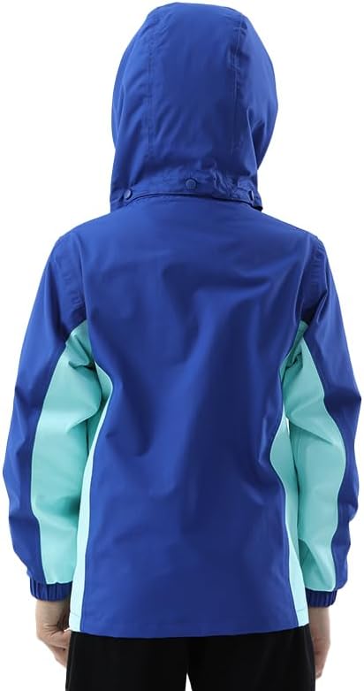 Girls Boys Rain Jackets, Lightweight Waterproof Kids Rain Coats with Hood Windbreakers for Kids - Image 2