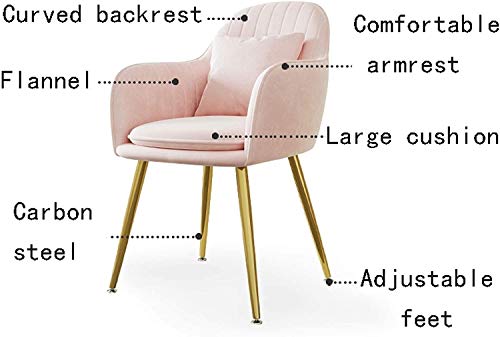 Ensemble de 2 chaises de salle à manger fauteuil vanité métal - 7