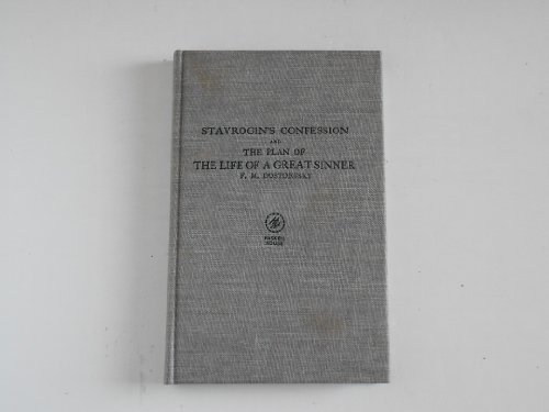 Stavrogin's Confession & the Plan of the Life o... 0838314945 Book Cover