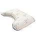 Produktbild ABAKUHAUS Orthopädische Crescent Visco-Kissen Bamboo Cover, Visco mit abnehmbarem maschinenwaschbar Sham Side Sleeper Schaumstoffpolsterung Elastic Hotels Grade Anti Snore, 61 cm x 41 cm, Weiß Braun