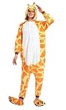 Jysport, unisex Pyjama aus Fleece mit Einhorn-Motiv und Kapuze für Kinder, Damen und Herren xl giraffe