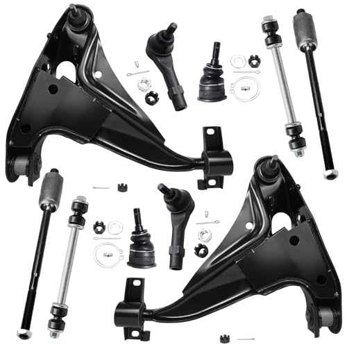 Image of Detroit Axle - 4.0L Front End Suspension Kit for Ford Explorer Mercury Mountaineer 2002-2003, Lower Control Arms Tie Rods Sway Bars Upper Ball Joints Replacement - 10pc Set