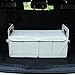 austoces Car Trunk Organizer With Soft Cover and Storage Bin Essentials Collapsible Organization Accessories for SUV/Sedan Beige