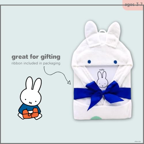 Image of Miffy Kids Super Soft Bath /Pool /Beach Soft Cotton Terry Hooded Towel Wrap, 24 in x 50 in (Officially Licensed Product) By Franco