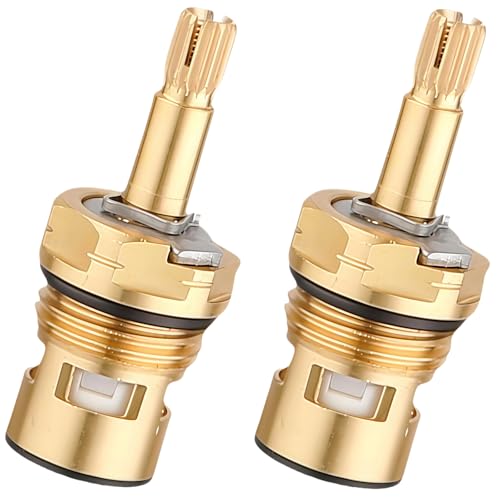 2 Pack Replacement Cartridge for American Standard 994053-0070a & 994053-0070a/H – Compatible with Bathroom, Kitchen, Bathtub Faucets – Hot/Cold Water Brass Stem (Model 4Z-24H)