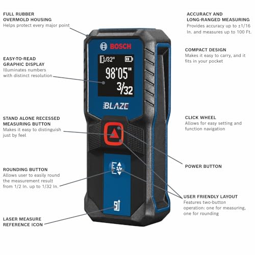 BOSCH GLM100-23 100 Ft Blaze Laser