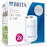 BRITA On Tap V-MF 2x Water Filter Cartridge (600L) - Reduces Fine Microparticles, Metals and Taste-Impaying Substances