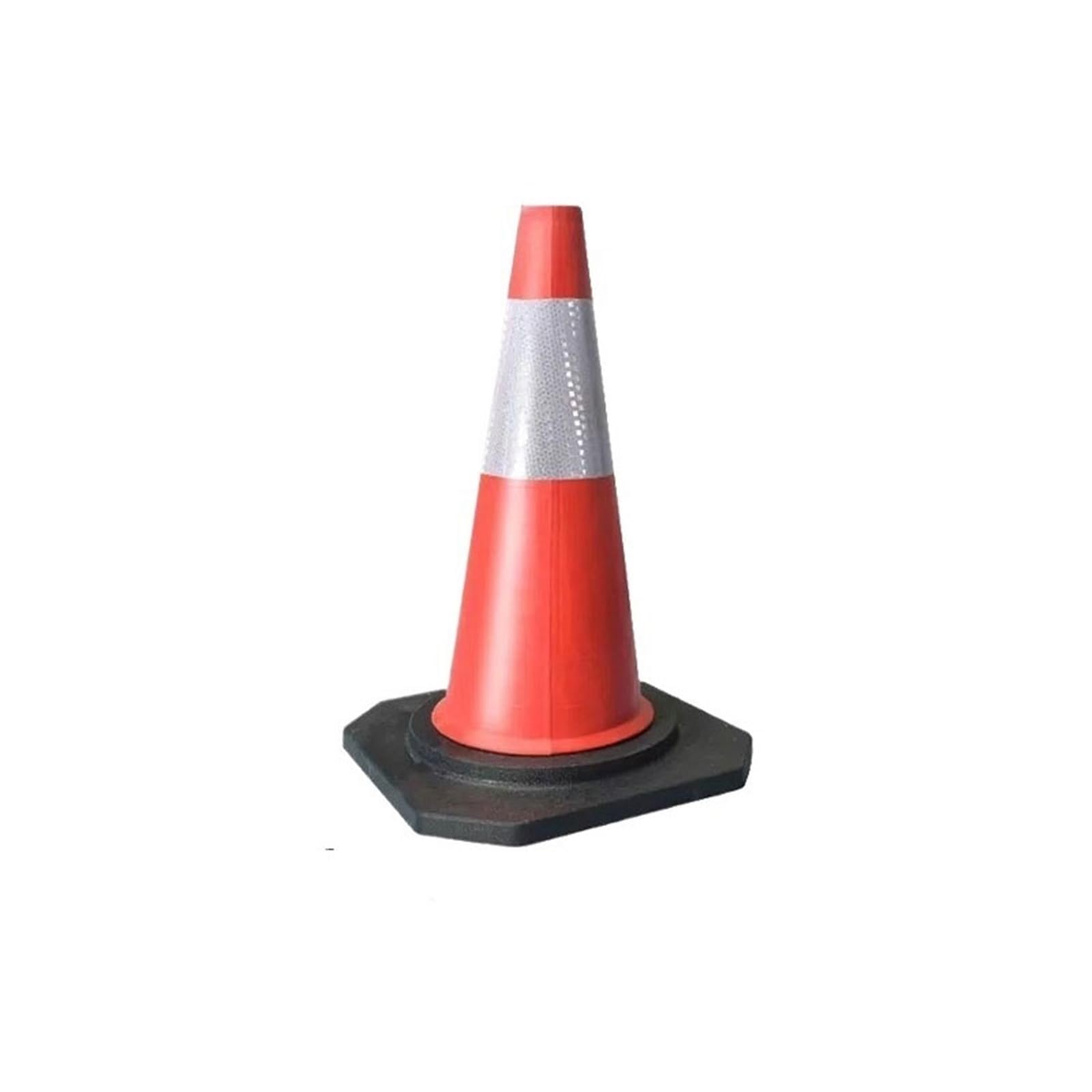 Cône de signalisation Lot de 5 cônes de signalisation EVA de 50 cm avec col réfléchissant for sports de plein air, slalom, entraînement de football Route