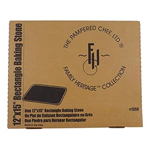 PAMPERED CHEF RECTANGULAR STONE # 1350 pizza bar pan