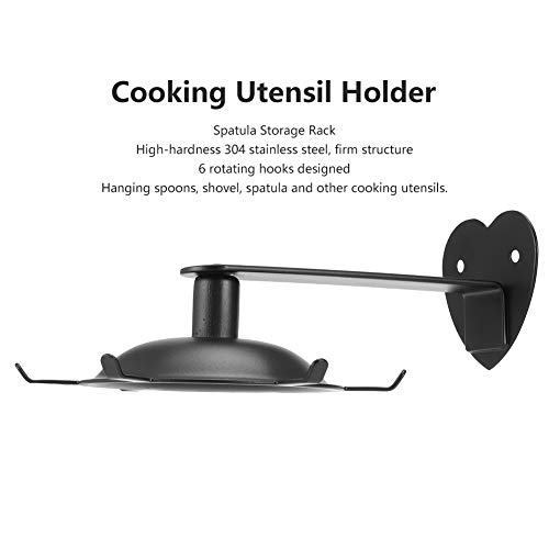 Keukengereihouder, muurhaken, zwart 6 haken roestvrijstalen badkamer voor thuiskeuken - Image 5