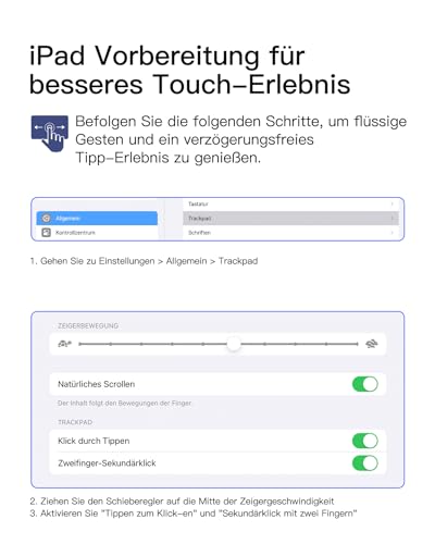 Inateck Hülle mit Tastatur für iPad 11(A16)/10. Gen, Ultraleicht 450g – Ansicht 8