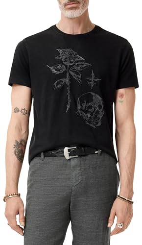 John Varvatos Men's Rose + Skull Tee