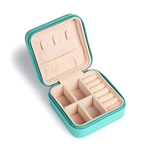 Preisvergleich Produktbild Schmuckschatulle Schmuck Veranstalter Display Reiseschmucketui Tragbarer Ohrringhalter Leder Tragbarer Aufbewahrungsreißverschluss Juweliere