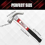 Claw Hammer With fiberglass Handle – 16-oz, Red and Black (YY-1-003) - Image 2