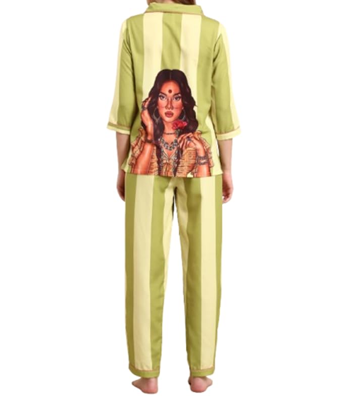 stories of banno's swagger | Women Polyester Printed Night Suit | Pajama Set | Night Suit for Women-picture-46
