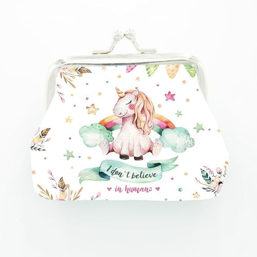 SURALIN Mini-Brieftasche aus Leder für Kinder und Frauen – tragbare Einhorn-Geldbörse