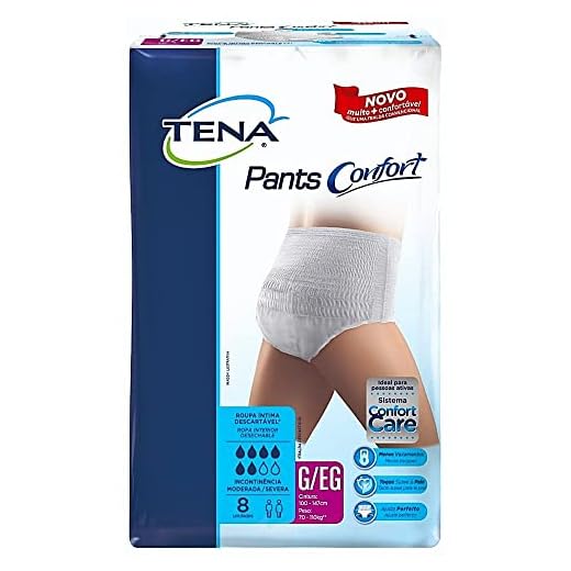 ROUPA ÍNTIMA DESCARTAVEL TENA PANTS CONFORT G/EG LEVE 9 PAGUE 8 UNIDADES