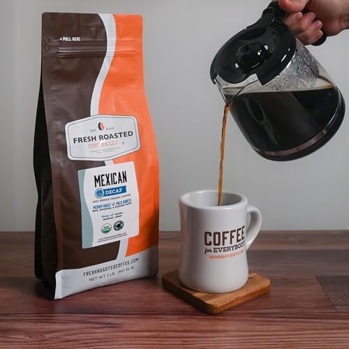Image of Fresh Roasted Coffee, Organic Mexican Water-Processed Decaf Drip Ground Coffee, Medium Roast, USDA Organic, 3rd Party Tested for Mold, Mycotoxin & Pesticides, 100% Single Origin, Kosher,2 lb (32 oz)
