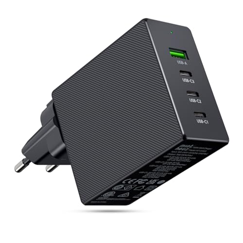 Chargeur USB C 130 W GaN puissant et compact avec structure ondulée pour ordinateurs et mobiles