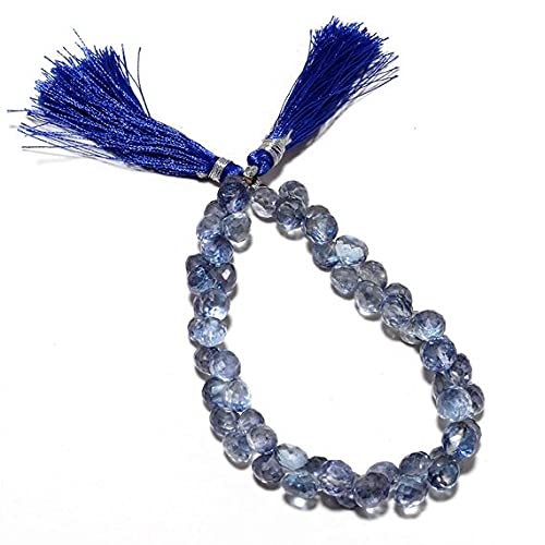 Perles iolite briolette cristal de roche pour éviter les bijoux ternes