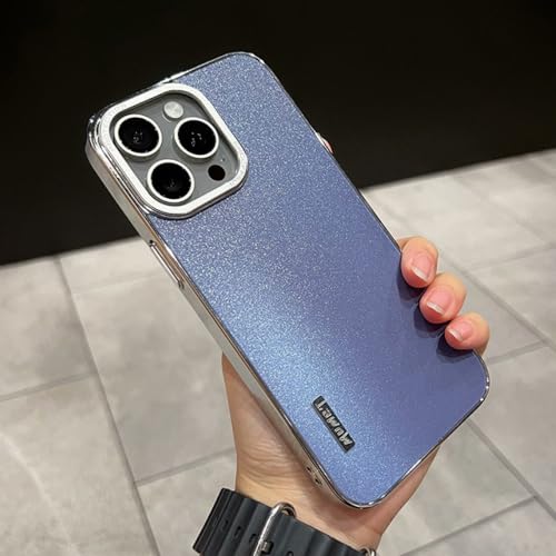 Coque iPhone 12 Pro Max violette mat laser et paillettes dégradées rigide antichoc
