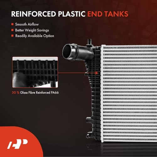 A-Premium Turbocharger Intercooler Compatible with Audi A3 2010-2013 & Volkswagen Jetta 2009-2014, Golf 2010-2014, Beetle 2013-2015, L4 2.0L Turbocharged Diesel, Charge Air Cooler - Image 4