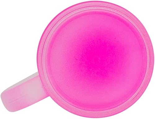 Miniatura 3 de MR.R Juego de 6 tazas de vidrio rojo rosa esmerilado de 11 onzas con asa para transferencia de revestimiento térmico térmico