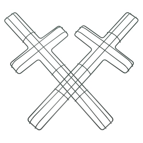 Healvian 2pcs Shape Wreath Frame for Crafting Sturdy Wreath Rack for Easter Christmas Decor for Floral Arrangements Garland Accessories