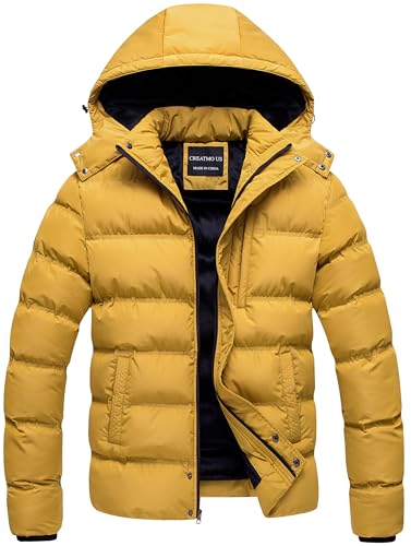 Image of CREATMO US Men's Puffer Jacket Waterproof Winter Parka jacket Warm Thicken Ski Coat