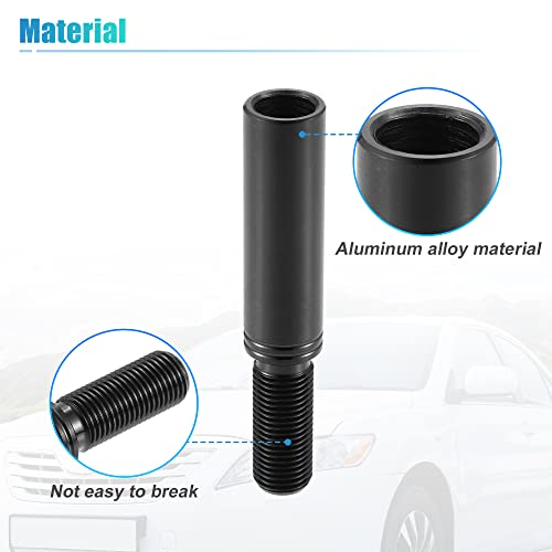 X Autohaux 81Mm 3.19" Car Shift Knob Extension Aluminum Alloy Gear Shifter Extender Lever M12X1.25 For Ford For Nissan #TOP21