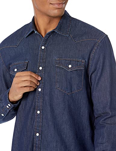 Image of Amazon Essentials Men's Regular-Fit Long-Sleeve Denim Shirt